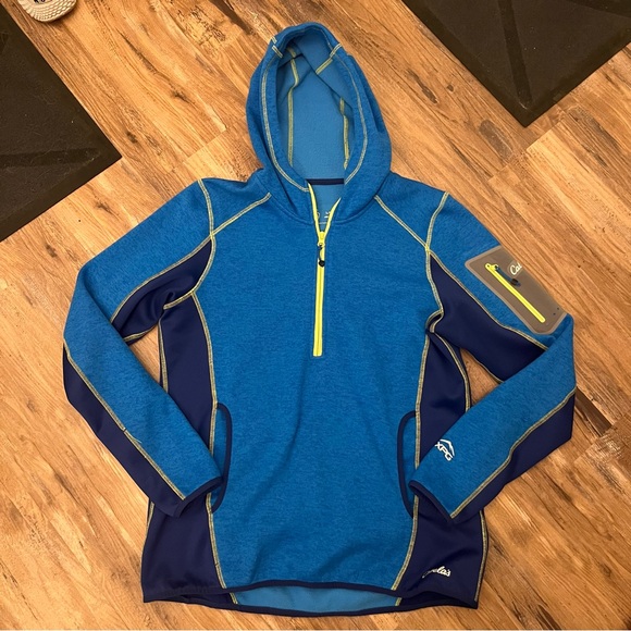 Cabela's Tops - Womens cabela’s outdoor XPG hooded 1/4 zip extreme fleece pullover top sz L